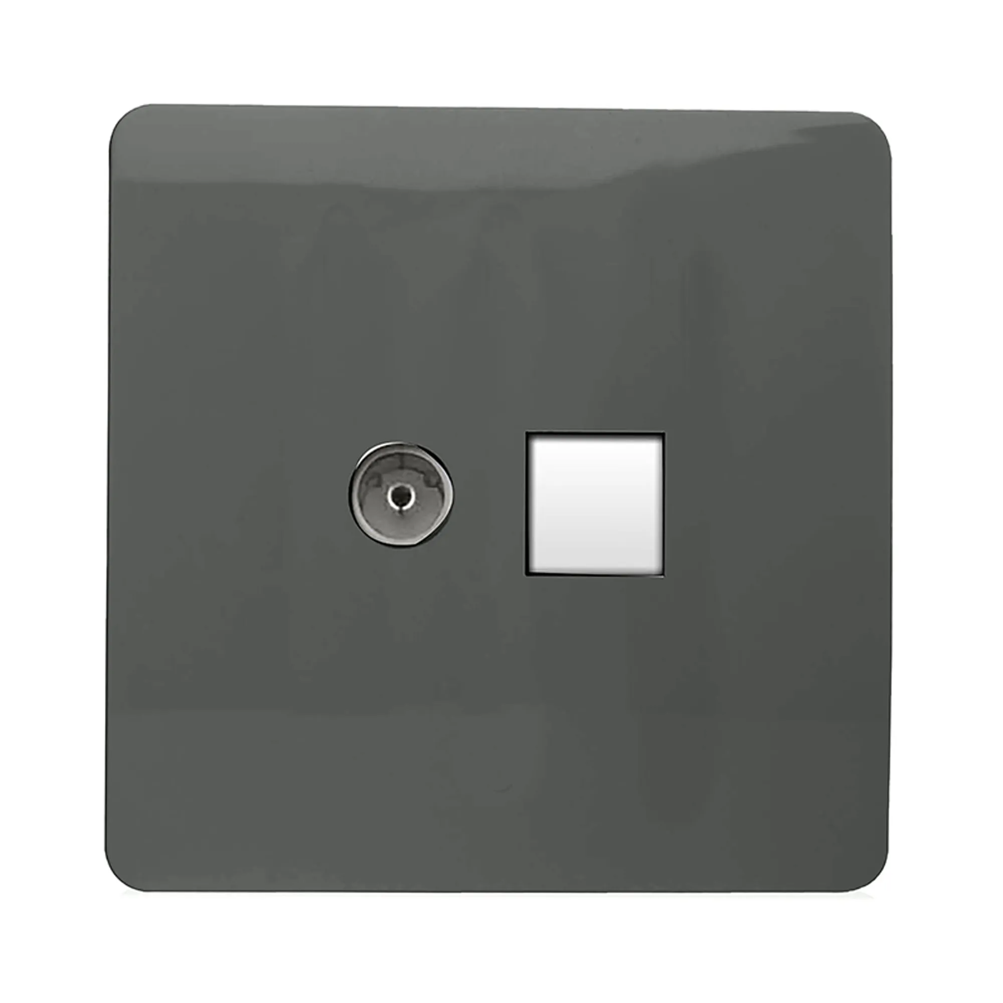 Charcoal Wiring Accessories Trendi Decorative Screwless Charcoal Wiring Accessories Trendi Decorative Screwless